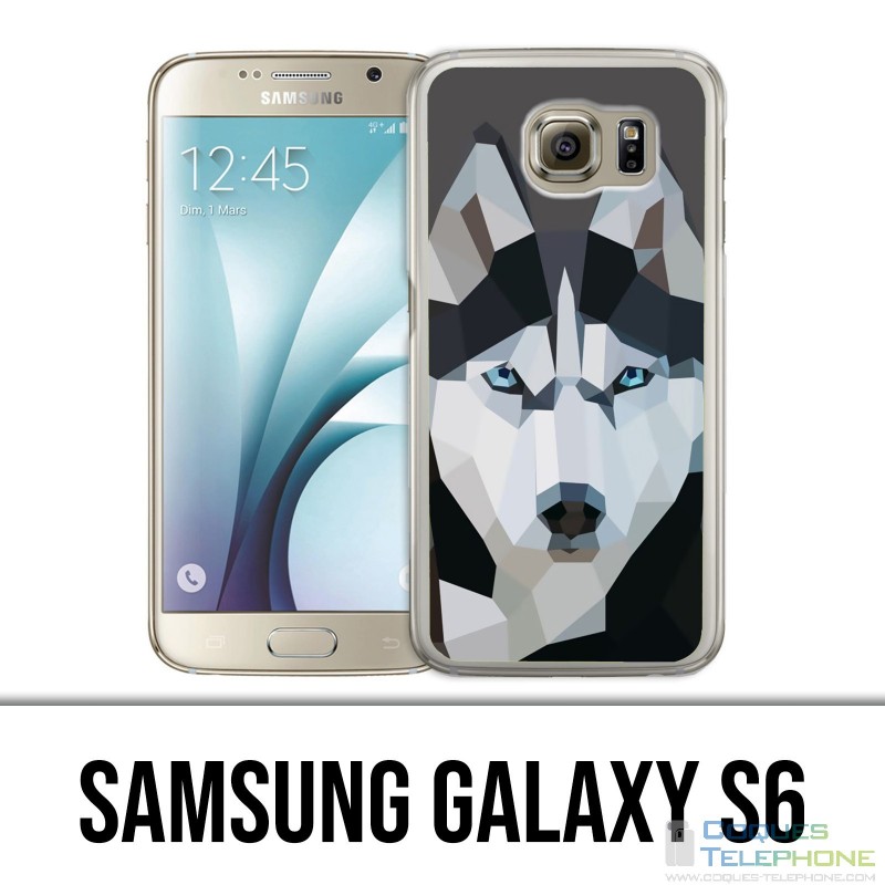 Samsung Galaxy S6 Case - Husky Origami Wolf