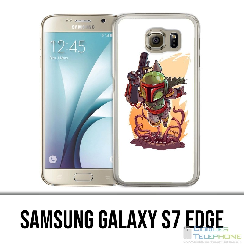 Samsung Galaxy S7 Edge Case - Star Wars Boba Fett Cartoon