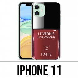 Coque iPhone 11 - Vernis Paris Rouge