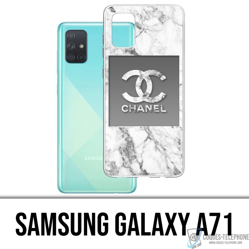 Samsung Galaxy A71 Case - Chanel White Marble