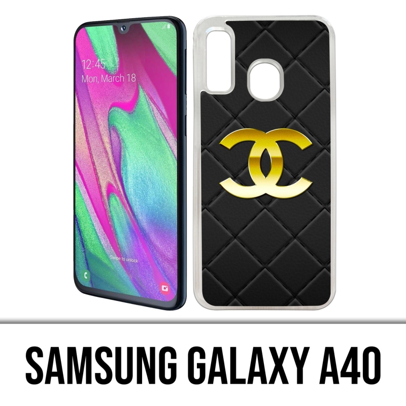 Coque pour Samsung Galaxy A40 - Chanel Logo Cuir