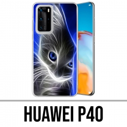 Huawei P40 Case - Cat Blue...