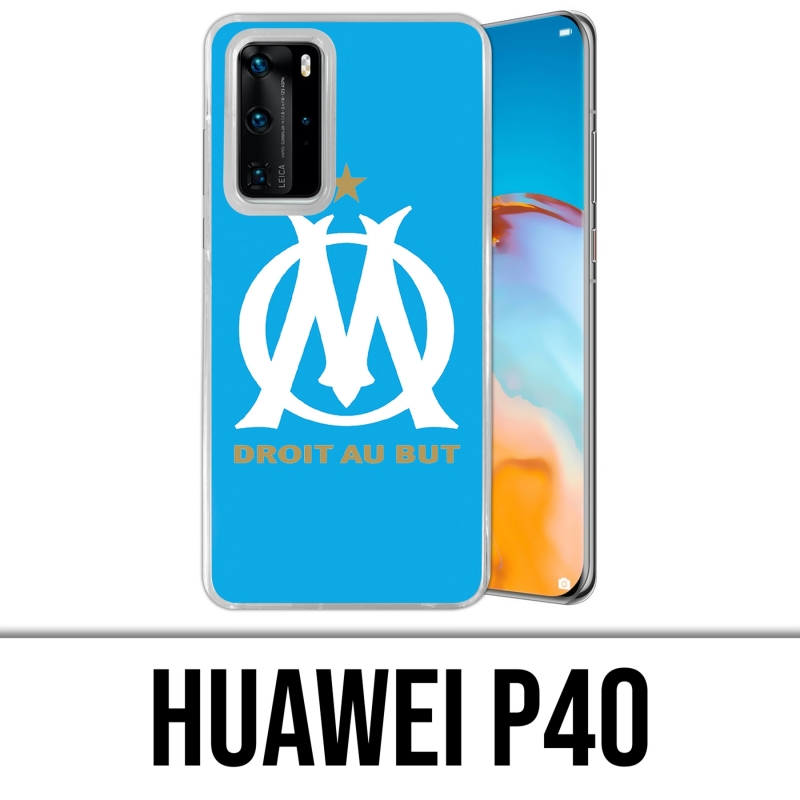 Huawei P40 Case - Om Marseille Logo Blue