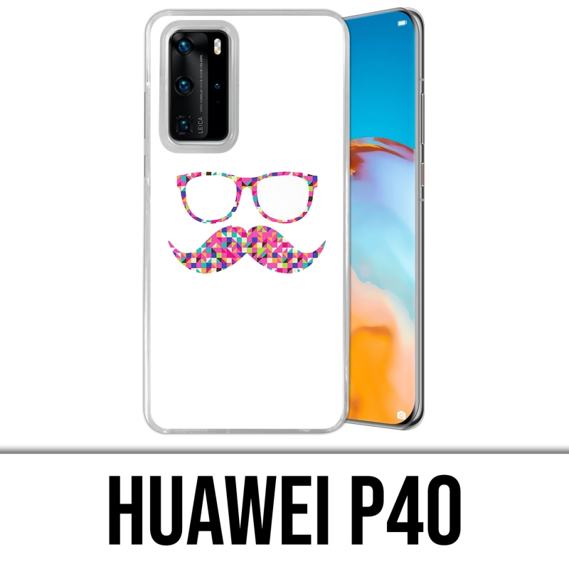Huawei P40 Case - Mustache Glasses