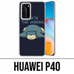 Huawei P40 Case - Pokémon Snorlax Hate Morning