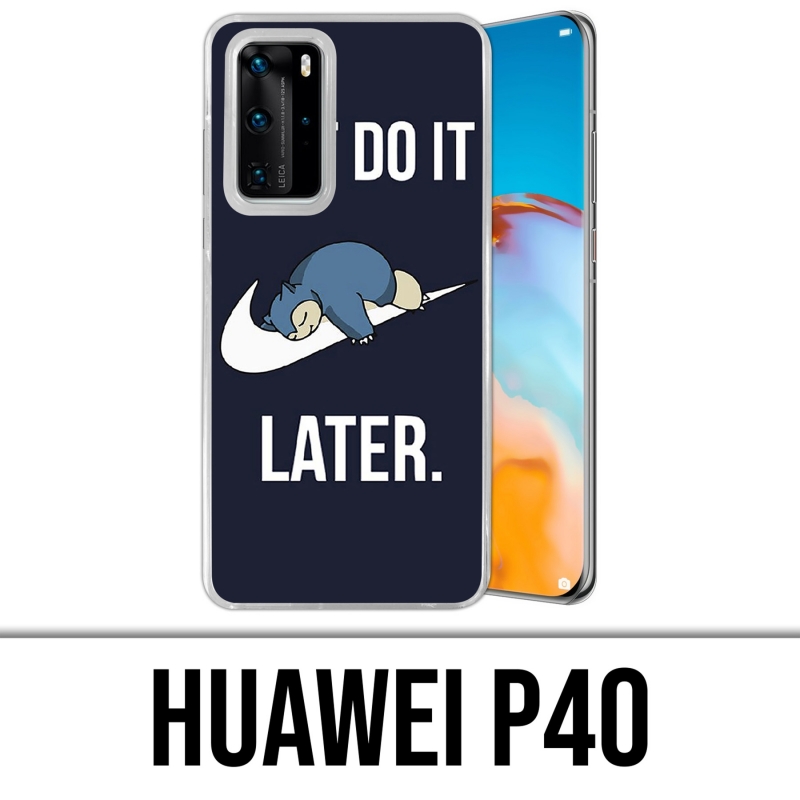 Huawei P40 Case - Pokémon Snorlax Just Do It Later