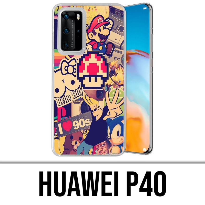Huawei P40 Case - Vintage 90S Stickers