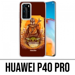 Huawei P40 PRO Case - Star Wars Mandalorian Yoda Fanart