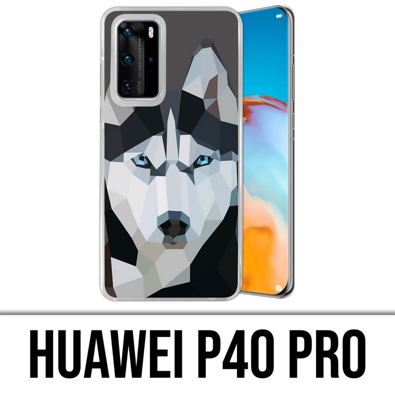 Huawei P40 PRO Case - Wolf Husky Origami