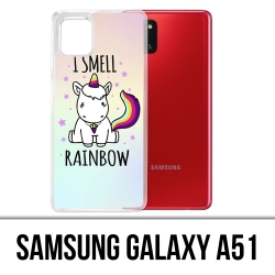 هوبر Coque pour Samsung Galaxy A51 - Licorne I Smell Raimbow
