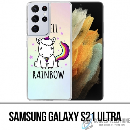 كيلو الصنوبر Coque Samsung Galaxy S21 Ultra - Licorne I Smell Raimbow