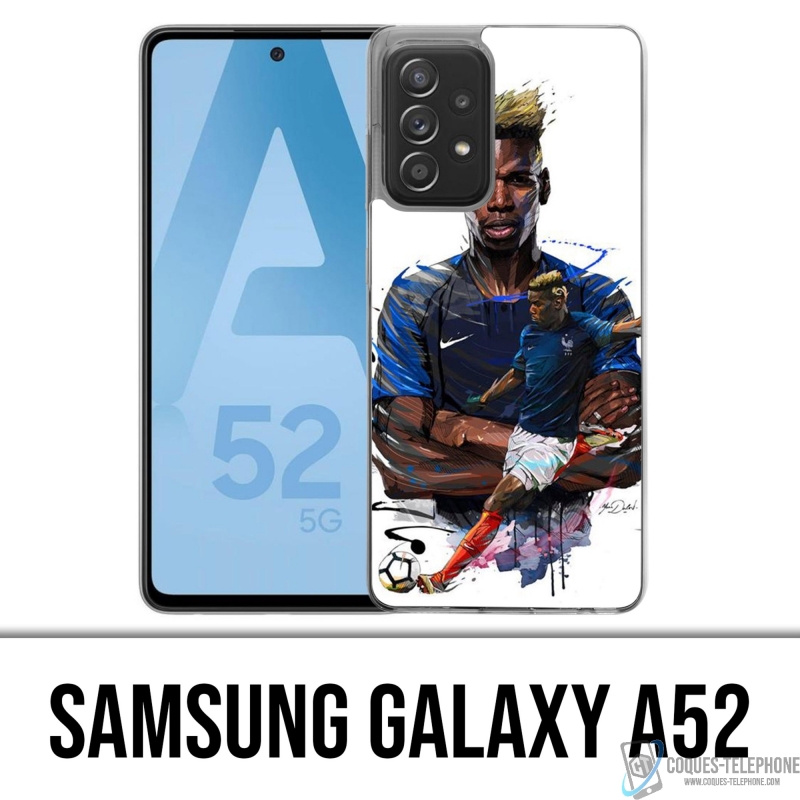 Coque Samsung Galaxy A52 - Football France Pogba Dessin