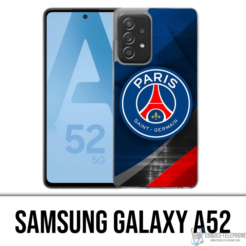Coque Samsung Galaxy A52 - Psg Logo Metal Chrome