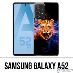 Coque Samsung Galaxy A52 - Tigre Flammes