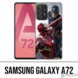 Coque Samsung Galaxy A72 - Captain America Vs Iron Man Avengers