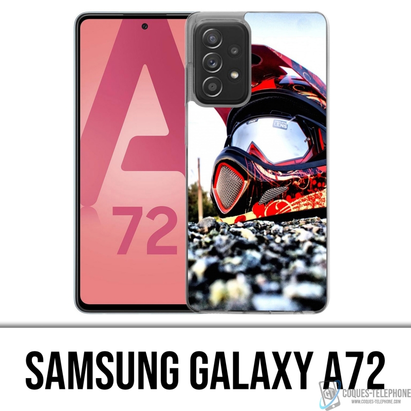 Coque Samsung Galaxy A72 - Casque Moto Cross