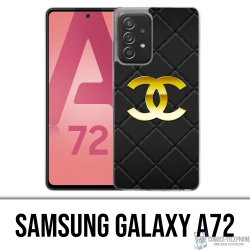 Coque Samsung Galaxy A72 - Chanel Logo Cuir