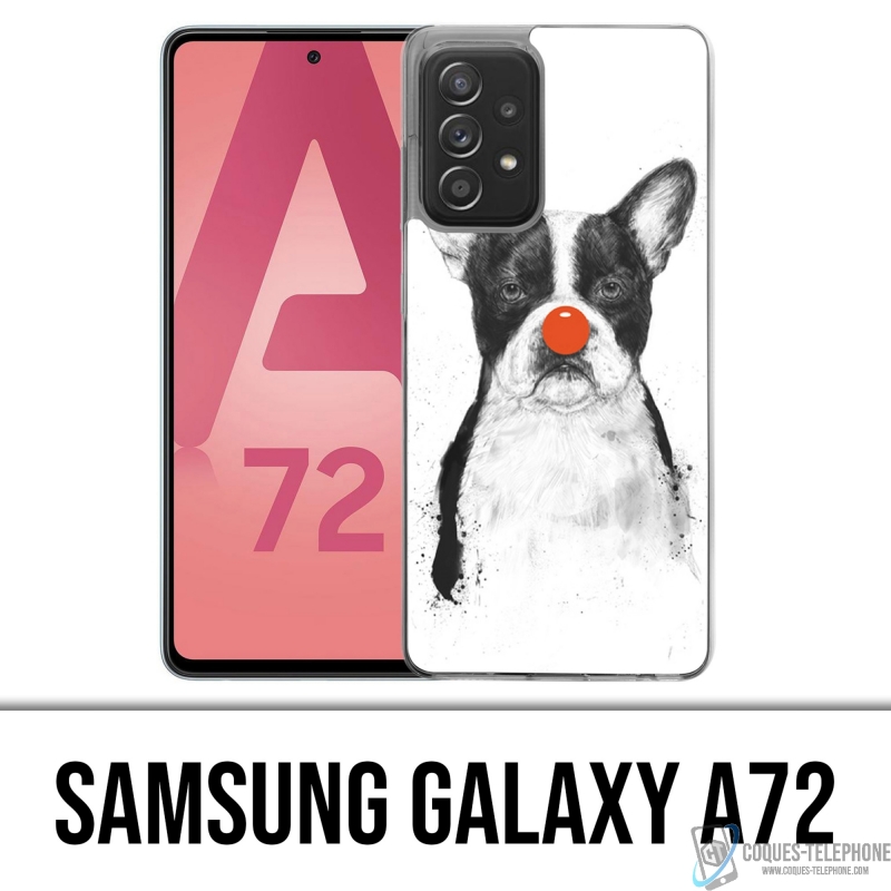 Coque Samsung Galaxy A72 - Chien Bouledogue Clown