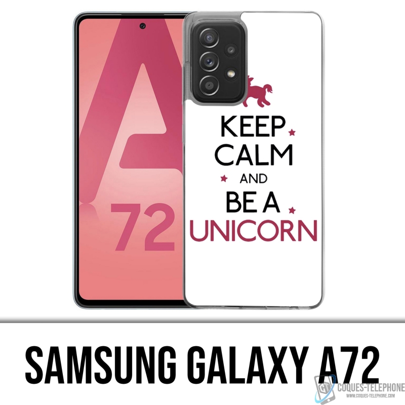 Coque Samsung Galaxy A72 - Keep Calm Unicorn Licorne