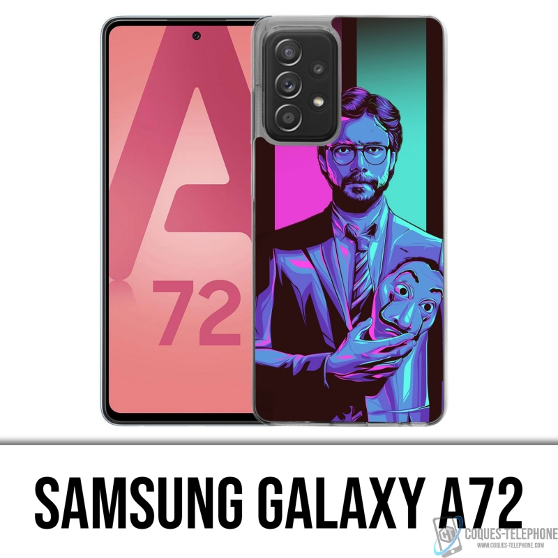 Coque Samsung Galaxy A72 - La Casa De Papel - Professeur Neon