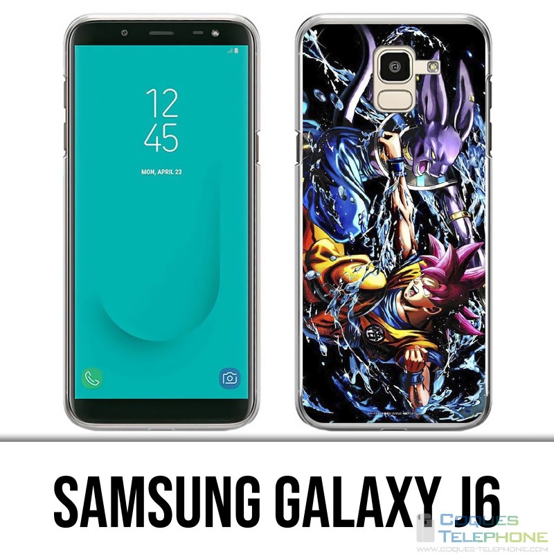 Coque pour Samsung Galaxy J6 Dragon Ball Goku Vs Beerus